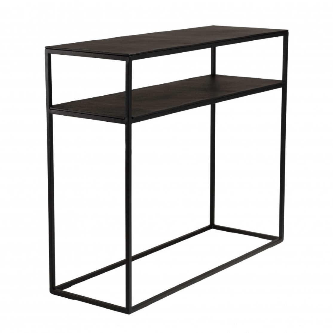 JONAS - Console 100x35cm alumninum noir pieds métal