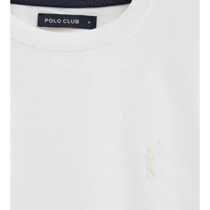 Maglietta bianca a maniche corte con logo in gomma Rigby Go