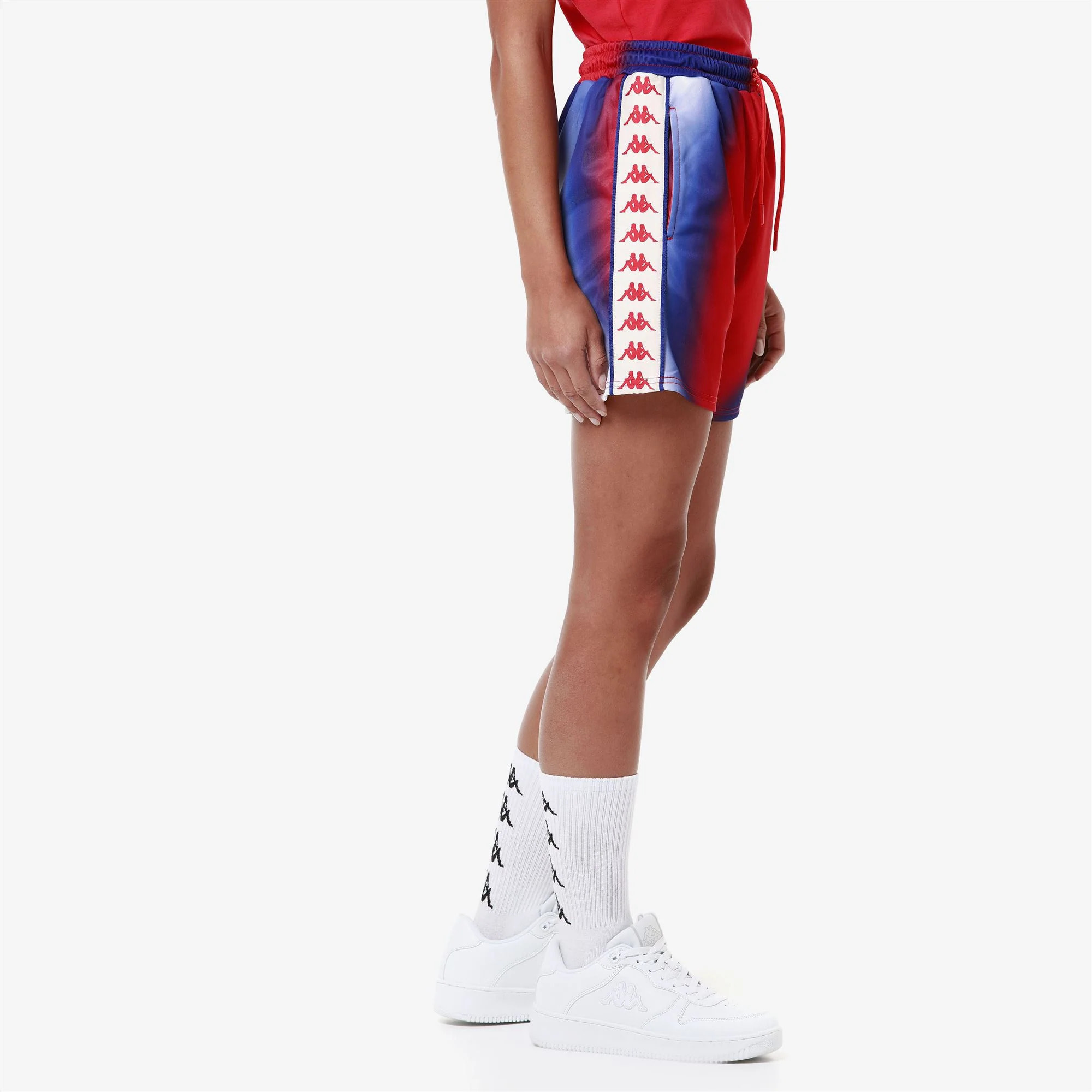 Kappa - Pantaloncini Donna Rosso - 222 BANDA SACHA 2 GRAPHIK