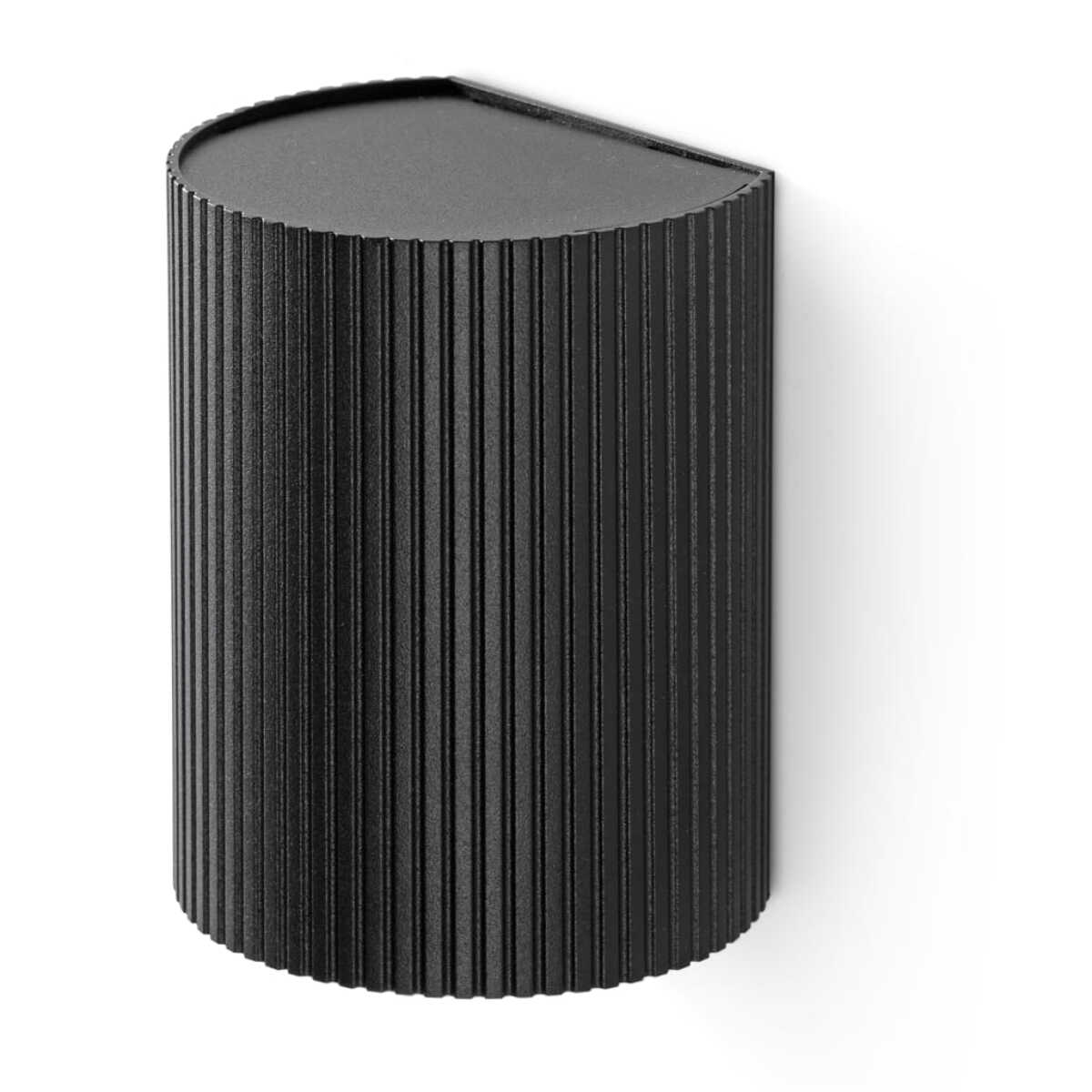 SOLE Applique ronde noire cannelée