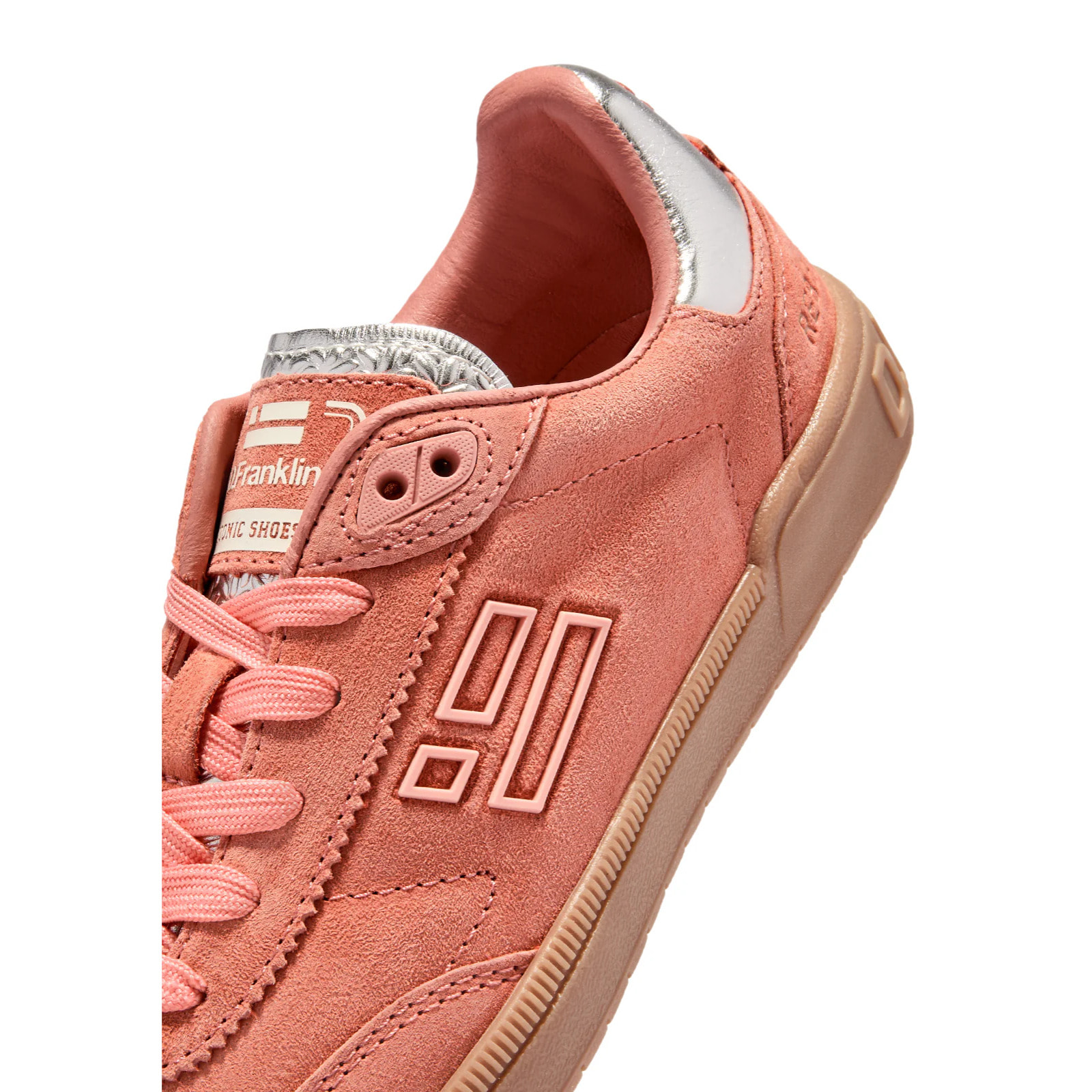 Zapatillas Bajas de Mujer Rebel Suede Coral / Plata Met