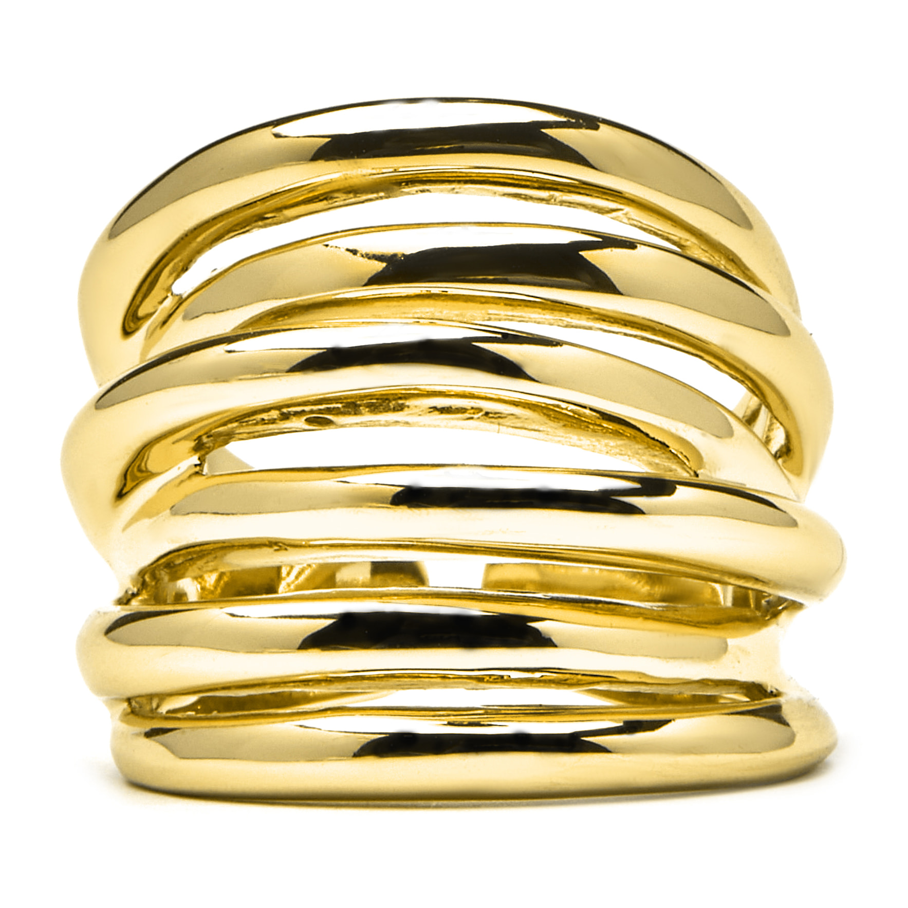 Anillo acabado en oro amarillo de 18K