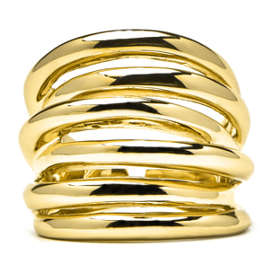 Anillo acabado en oro amarillo de 18K
