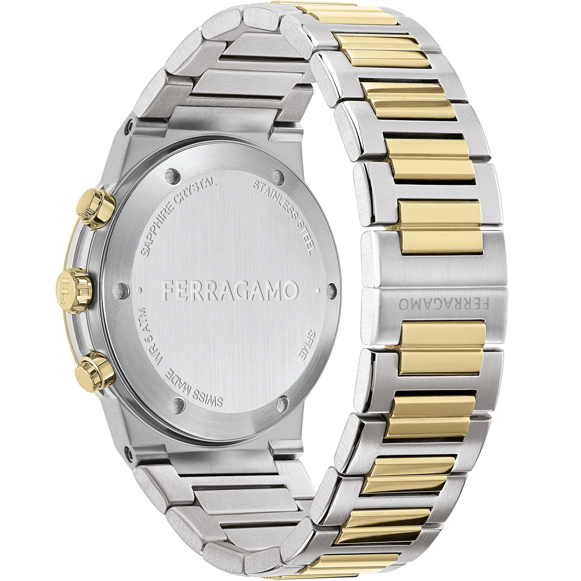 Ferragamo Quartz Chronograph Watch Me-Ferragamo Sapphire Chr