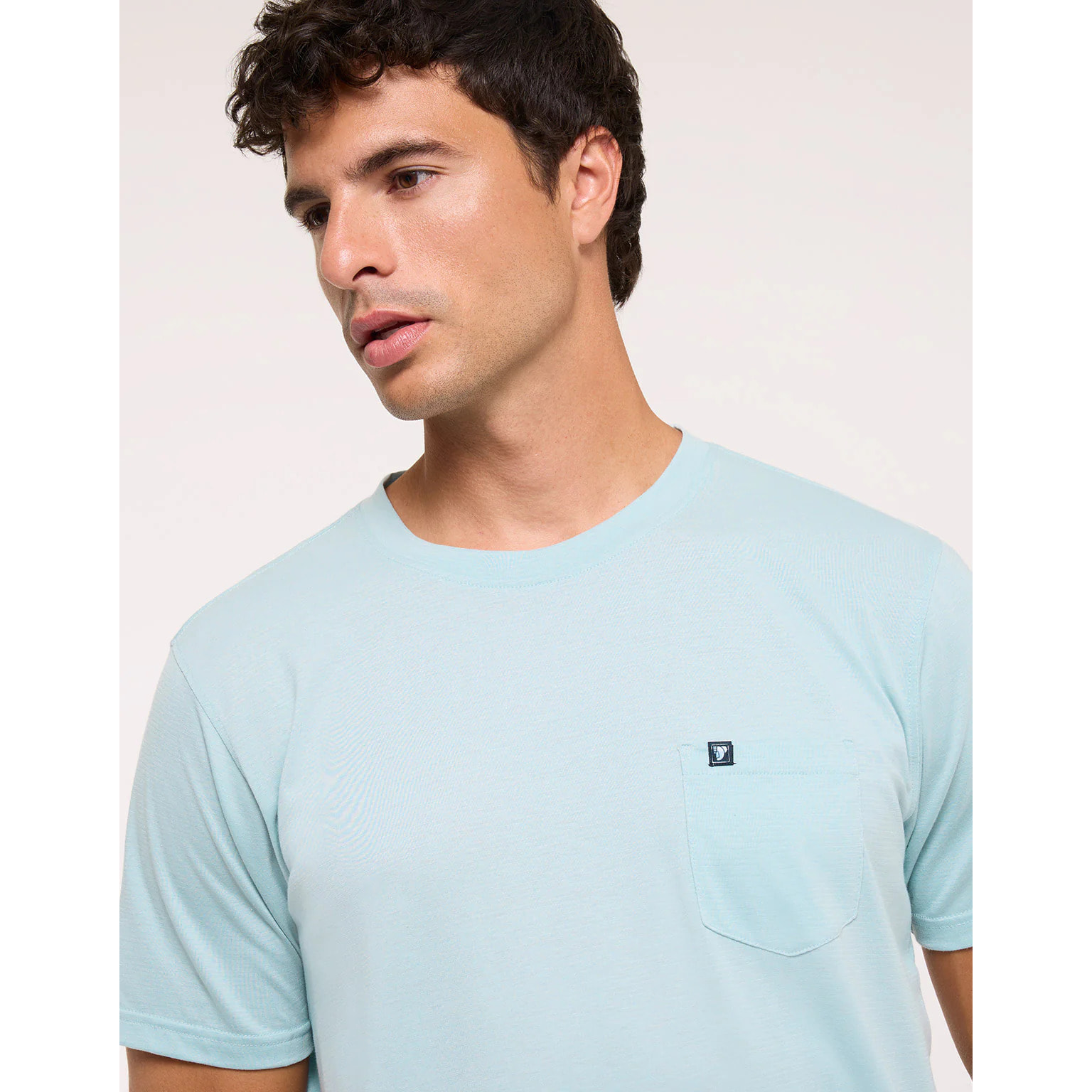 Camiseta Manga Corta Azul Celeste - Veira