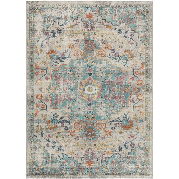 LUNA Alfombra de estilo vintage para interior/exterior multicolor, varias medidas disponibles.