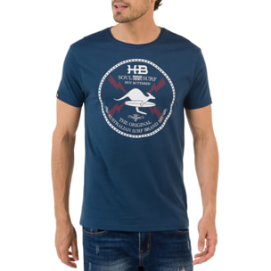 T-shirt in cotone 150 gr Soulsurf Hot Buttered Blu Chiaro.