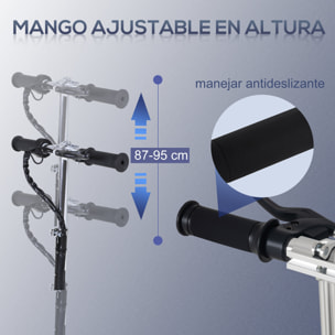 Patinete Eléctrico Plegable para Niños y Adolescentes de +7 Años Velocidad de 10 km/h Scooter Eléctrico con Manillar Ajustable en Altura y Frenos Carga Máx. 50 kg 78x37x87-95 cm Rosa