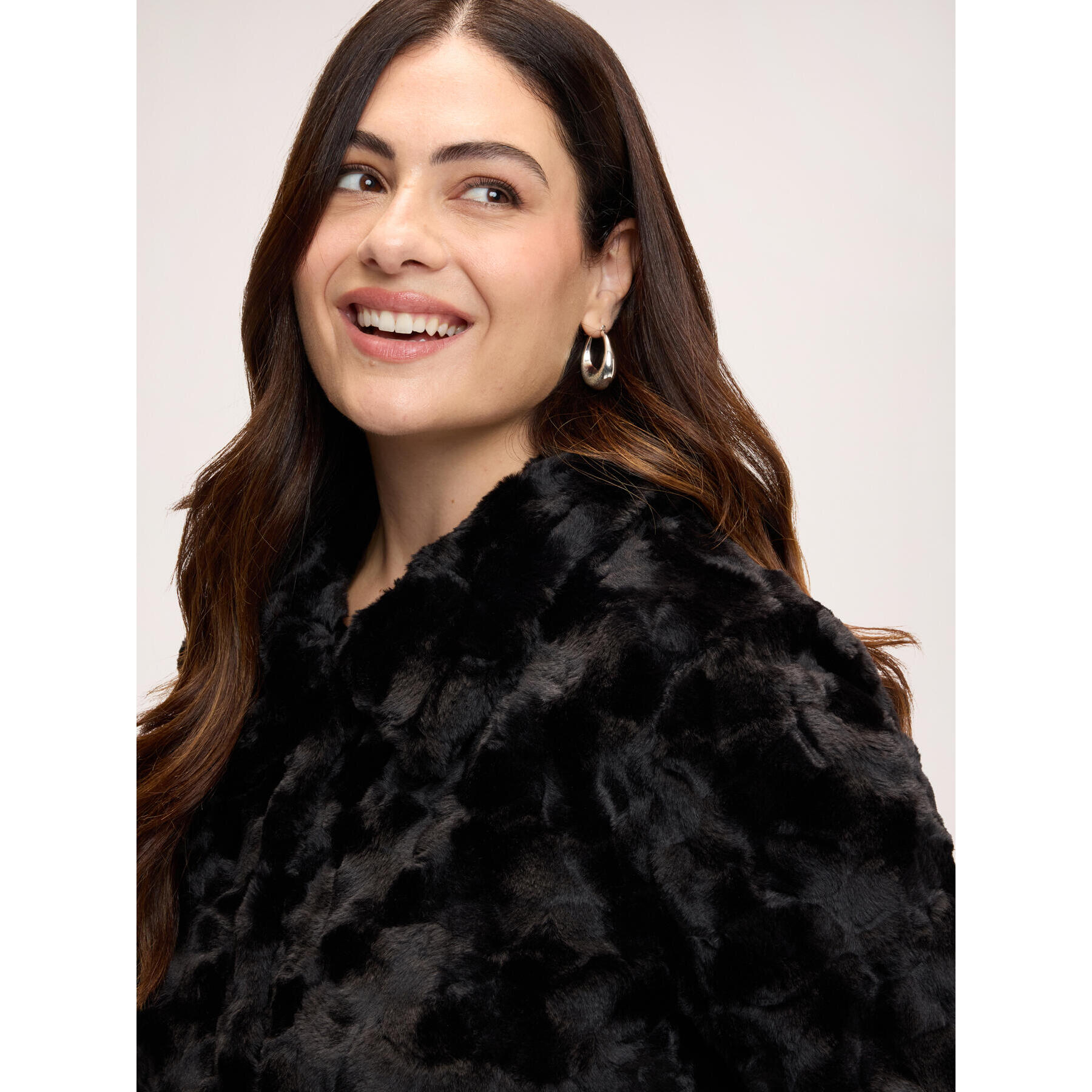Fiorella Rubino - Giacca corta peluches - Nero