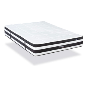 Ensemble Matelas Fontainebleau & Sommier KIT15, 25 cm, Ressorts Ensachés et Mousse polyuréthane, technologie Tri-Lattes, Soutien Ferme