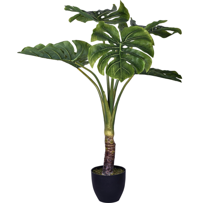 Monstera Con Vaso. Altezza 110 Cm - Pezzi 1 - 25X110X15cm - Colore: Verde - Bianchi Dino - Piante Artificiali