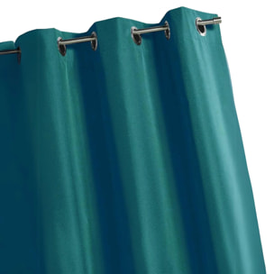 Rideau d'extérieur en tissu déperlant - Bleu Paon