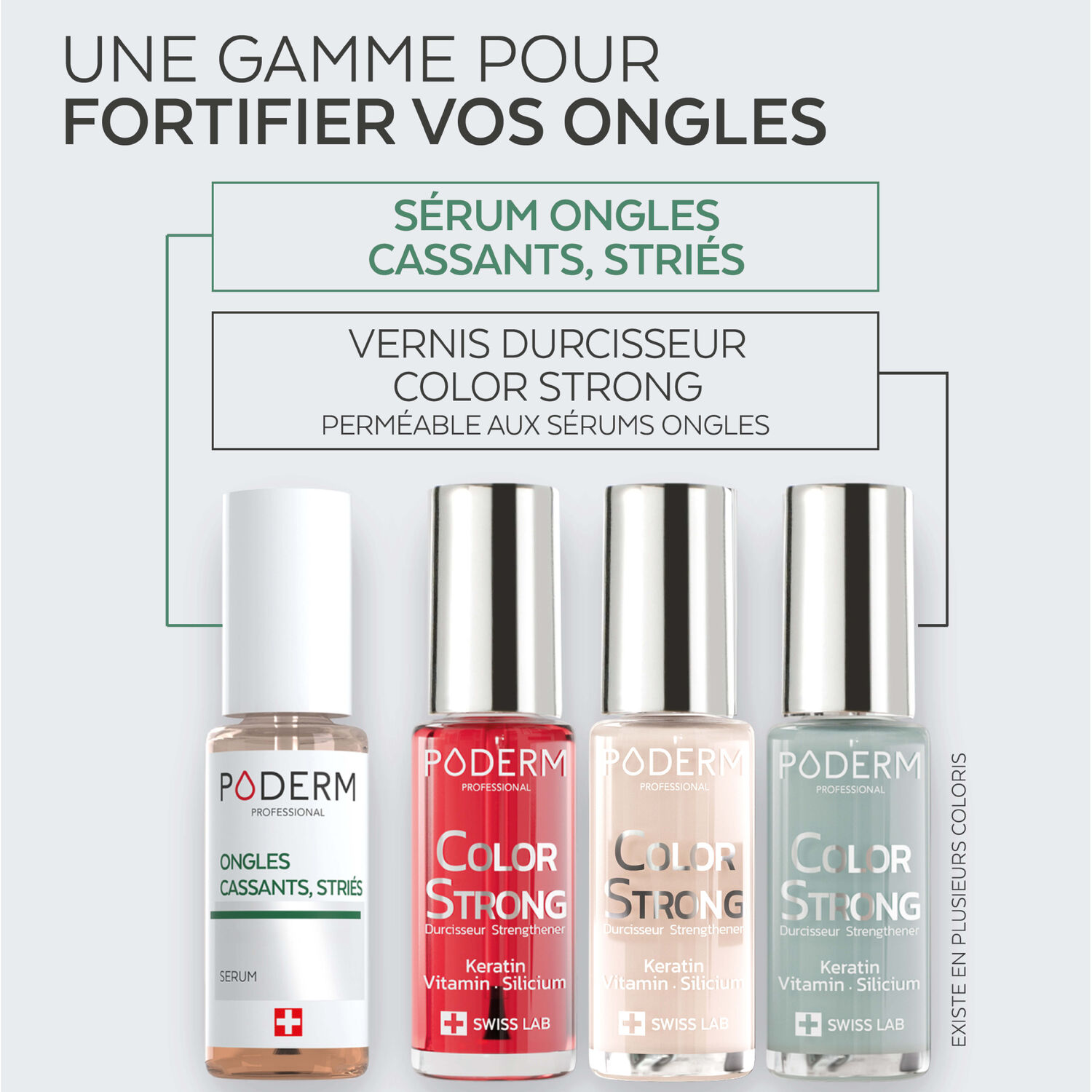 Color Strong - Vernis Durcisseur Kératine, Vitamine & Silicium Gloss Éclat