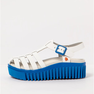 Sandalia de cuña 1575 NAPPA WHITE-BLUE/BRIGHTON color White-blue