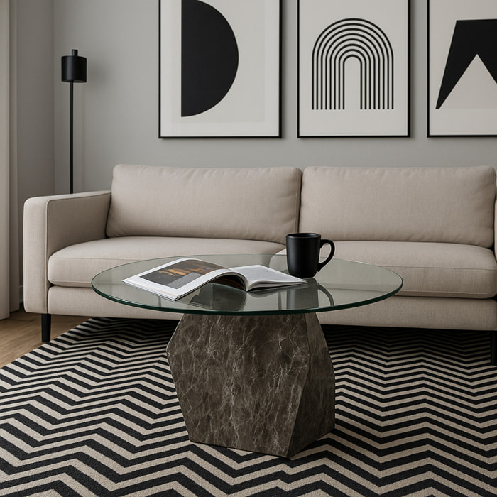 Table basse Rocky 90cm Kare Design