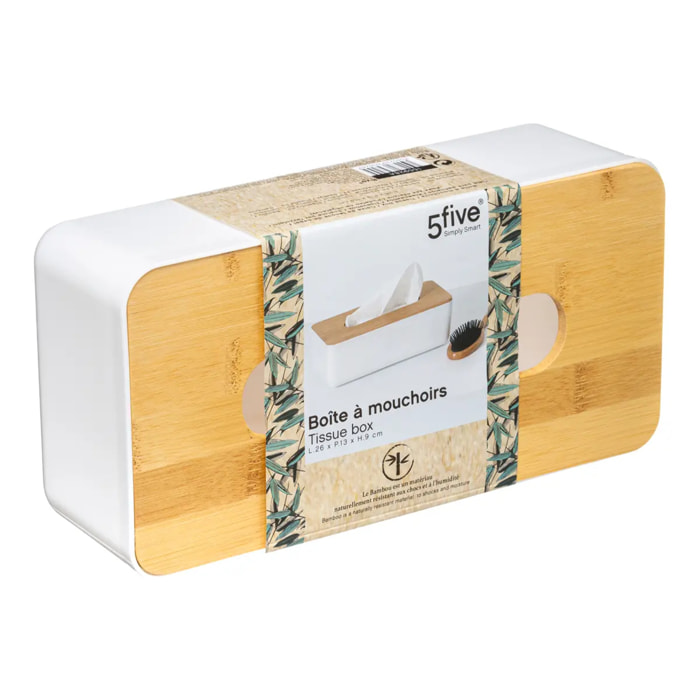 Boîte à mouchoirs "Naturéo" blanc
