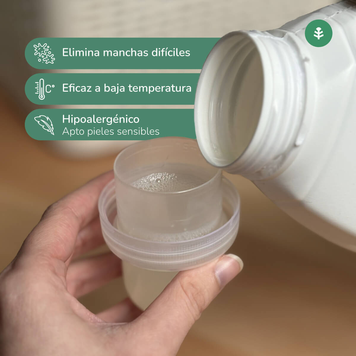 PLANETA HUERTO Pack 3x Detergente Líquido Ropa ECO Aroma Natural a Ropa Limpia 1,5 L – Ecológico y Hipoalergénico
