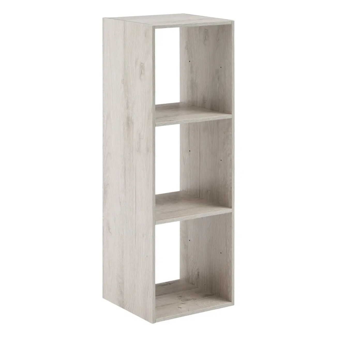 Étagère colonne 3 cases "Mix N' Modul" effet chêne gris