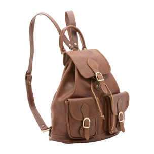 Zaino  unisex In Vera pelle Made in Italy 31x35x13 cm