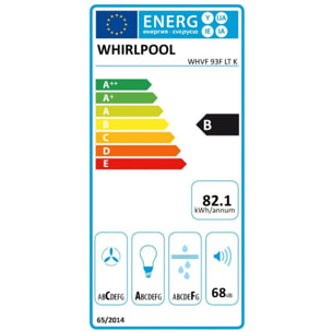 Hotte décorative murale inclinée WHIRLPOOL WHVF93FLTK