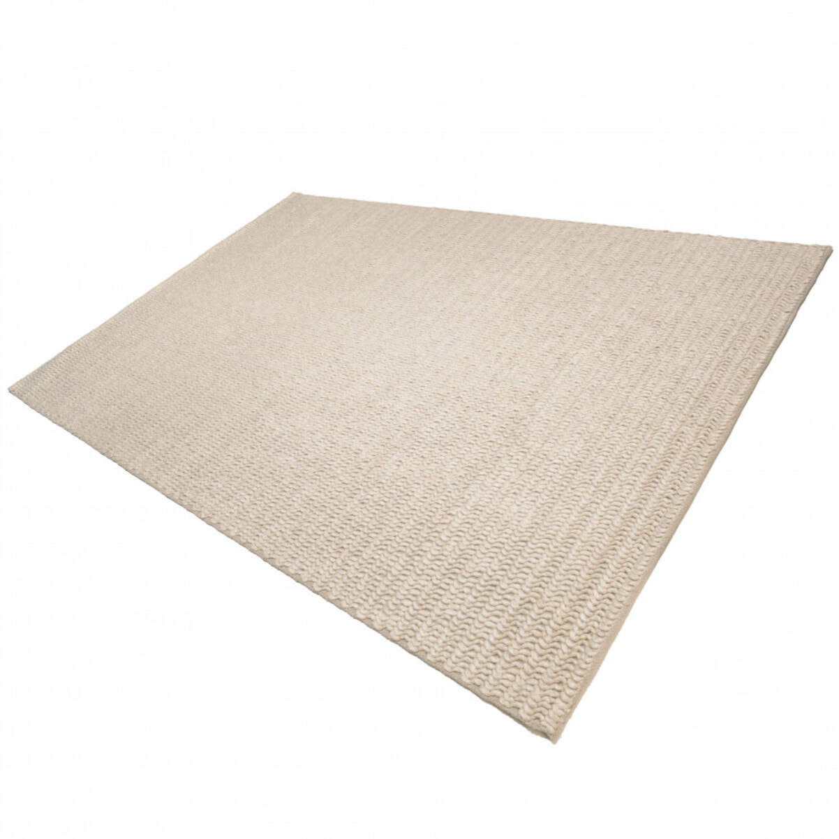 QUENTIN - Tapis rectangulaire 200x290cm en laine tissée couleur beige