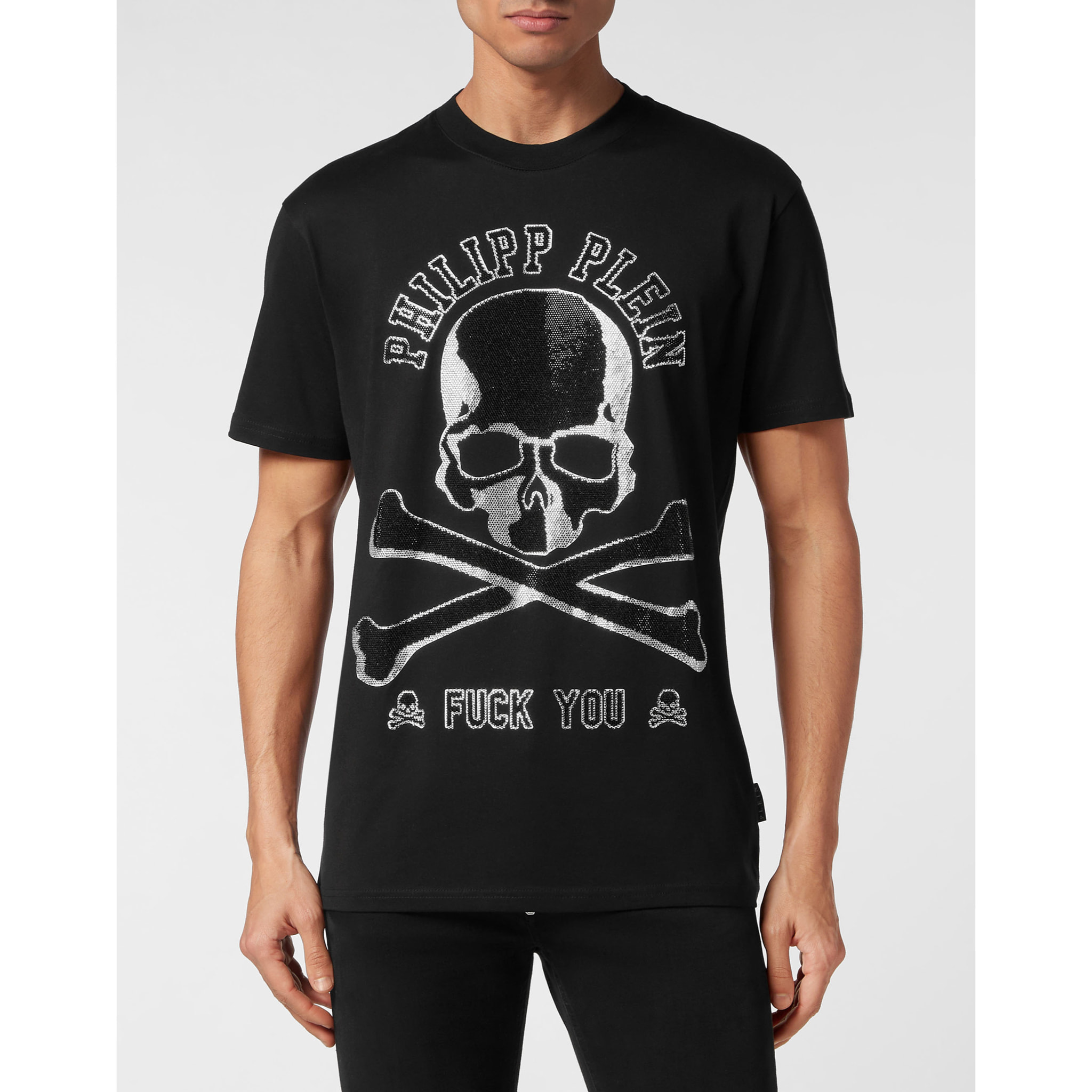 PHILIPP PLEIN T-Shirt Round Neck SKULL&BONES
