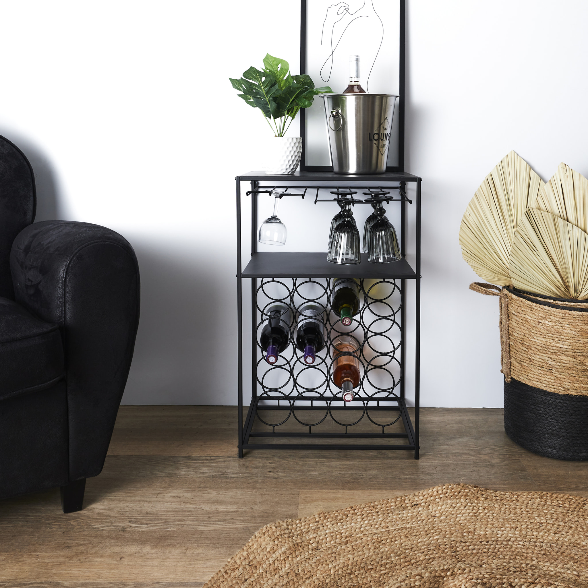 Desserte Metal Porte Bouteille