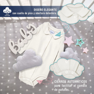 Body bebé manga larga cuello pico