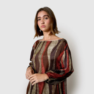 Vestido largo satén sahana verde cacería
