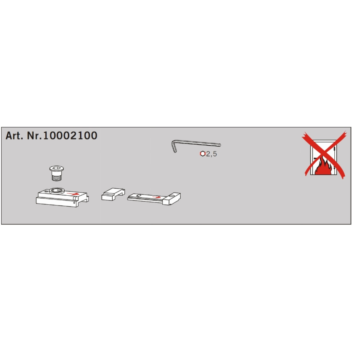 Dispositif d'arrêt mécanique RF pour TS90 DORMA - 10002100