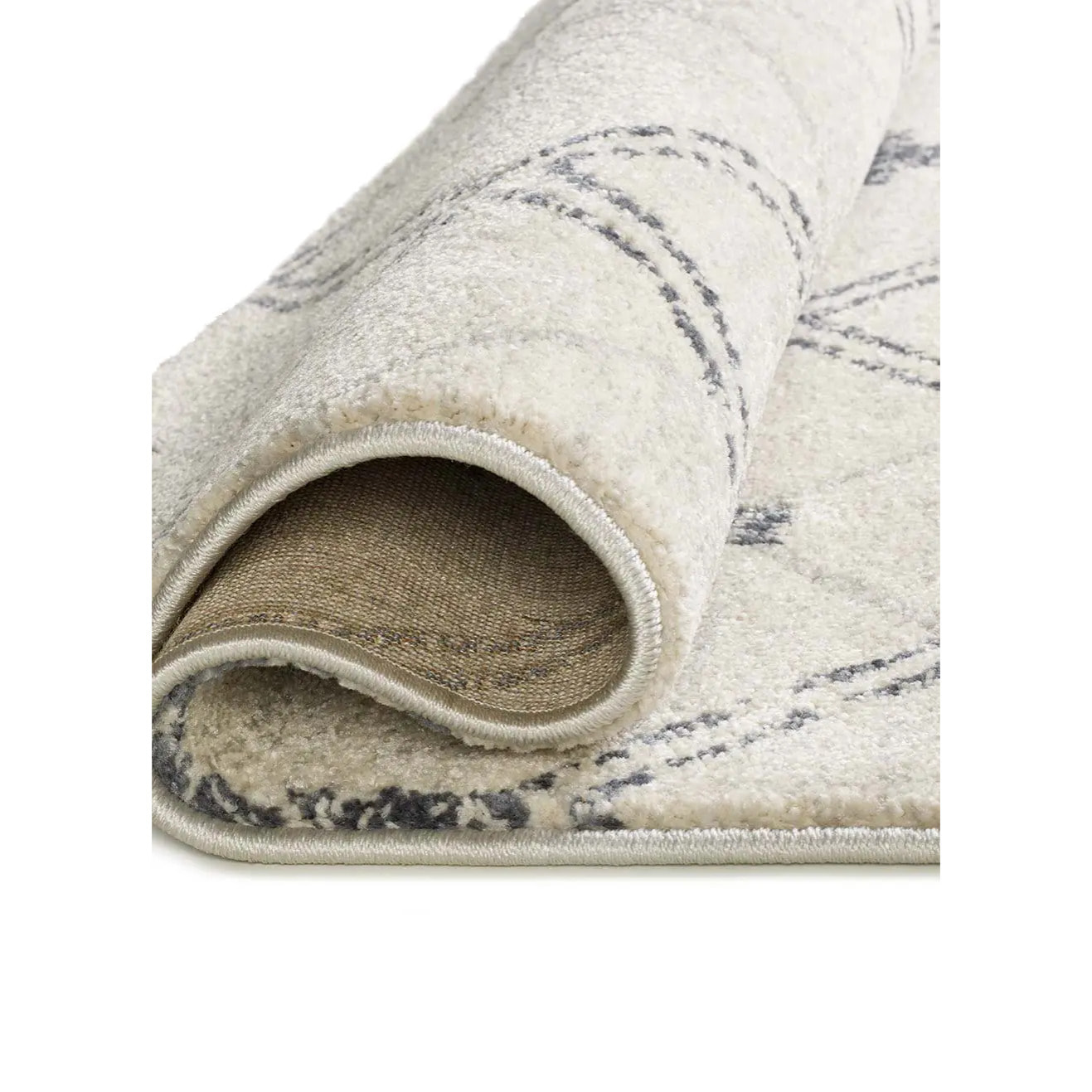 SIROCO Alfombra geométrica de pelo corto azul, varias medidas disponibles.