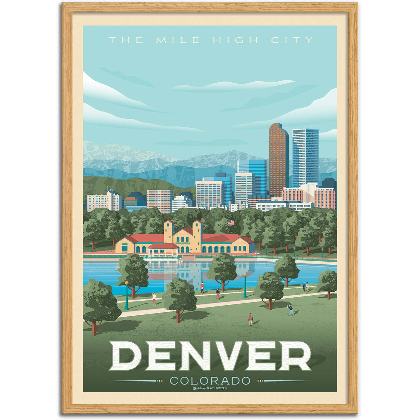 Affiche - Denver - Olahoop Travel Posters