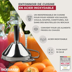 Set de 2 ustensiles de cuisine entonnoir inox Fackelmann Basic