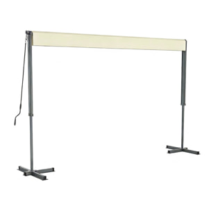 Store banne double pente manuel 4 x 1,5-1,5 m beige hydrofuge NAUARI