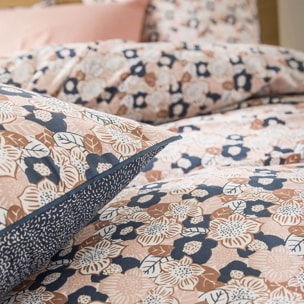 Housse de couette imprimée en satin de coton, ADÈLE, rose Lingerie