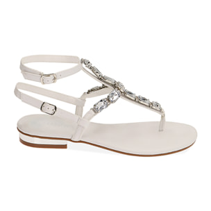 Sandali infradito gioiello bianchi
