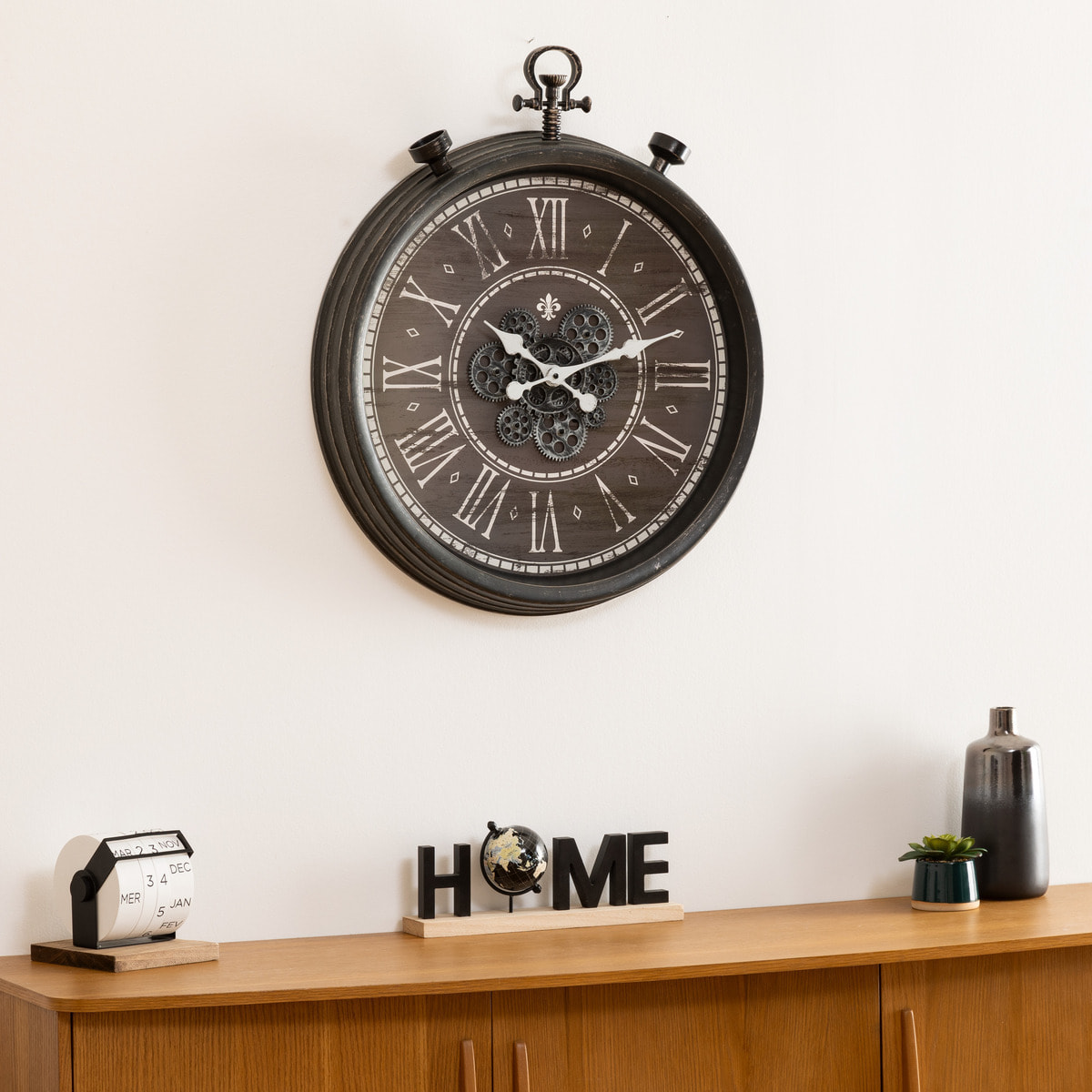 Horloge mécanique "Azad" D60cm noir