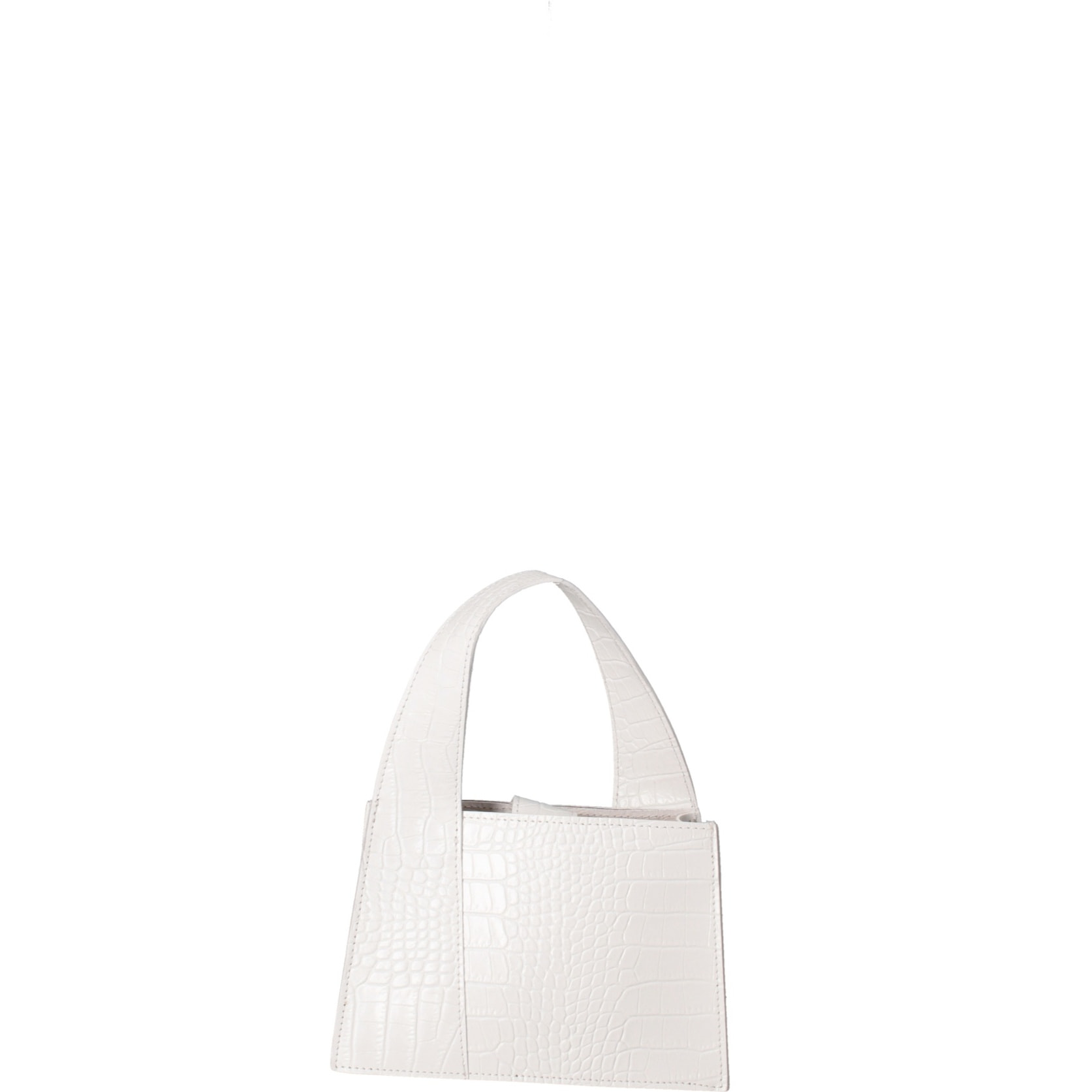 Borsa a mano da donna - Modello False - Vera pelle effetto cocco - 21.0 x 14.0 x 8.0 cm