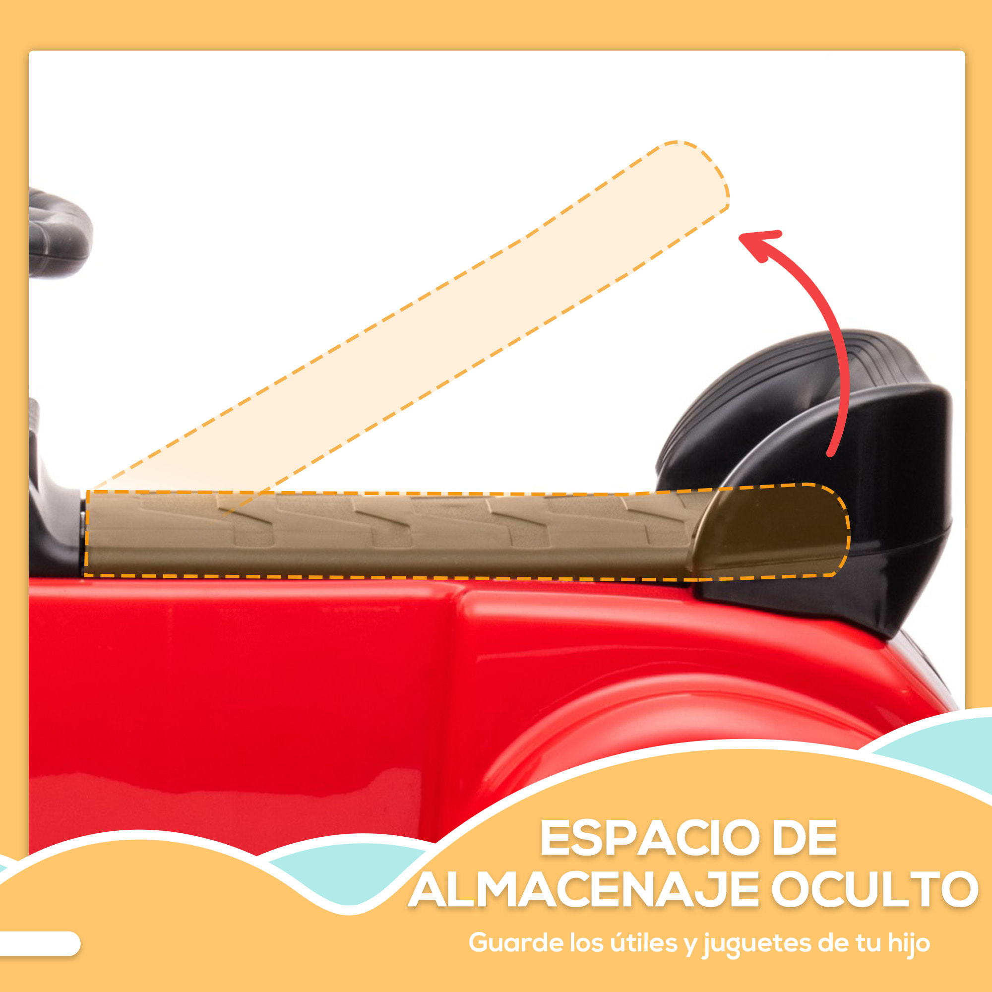 Coche Correpasillos con Licencia de Mercedes-Benz 300S Correpasillos para Niños de 18-48 Meses con Almacenaje Volante Sistema Anti-Vuelco Carga 25 kg 77,5x41,5x45 cm Rojo