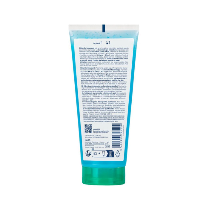 Sébium Gel Moussant - Nettoyant Purifiant Doux Peaux Mixtes à Grasses
