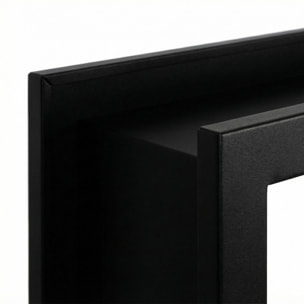 Massenzio - Camino a Bioetanolo da Incasso Bifacciale 90x55x30 cm con Bruciatore 2,3 Litri Nero