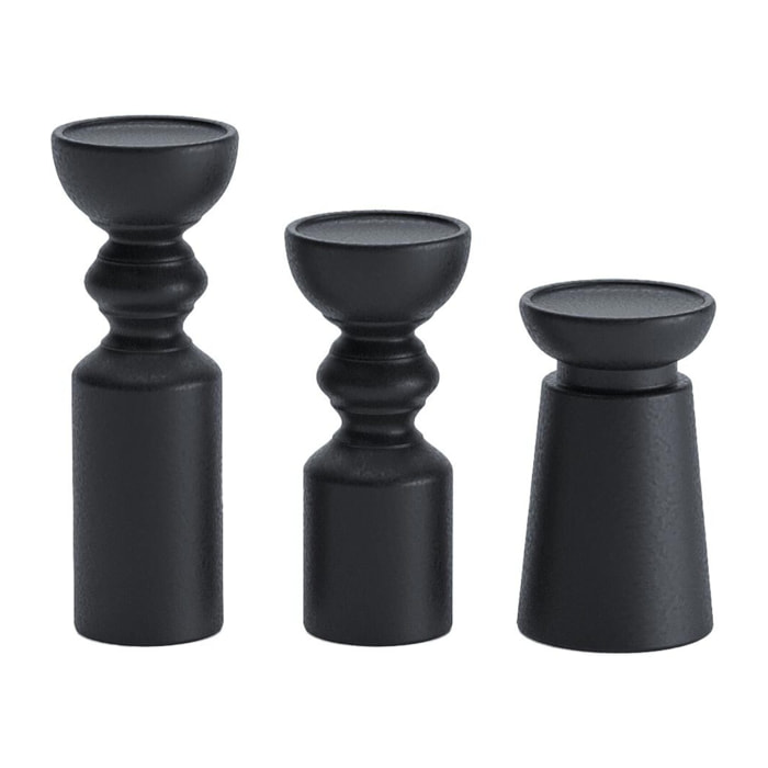 Set de 3 bougeoirs céramique design