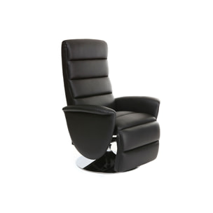 Fauteuil relax manuel noir NELSON