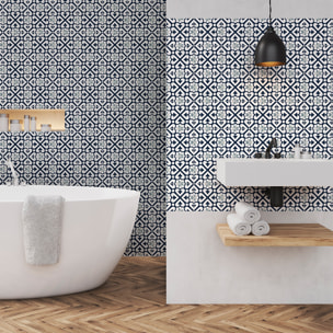 Stickers muraux - Sticker Mural Carrelage adhésif Cuisine Salle de Bain - 60 STICKERS CARRELAGES AZULEJOS FILMONENA