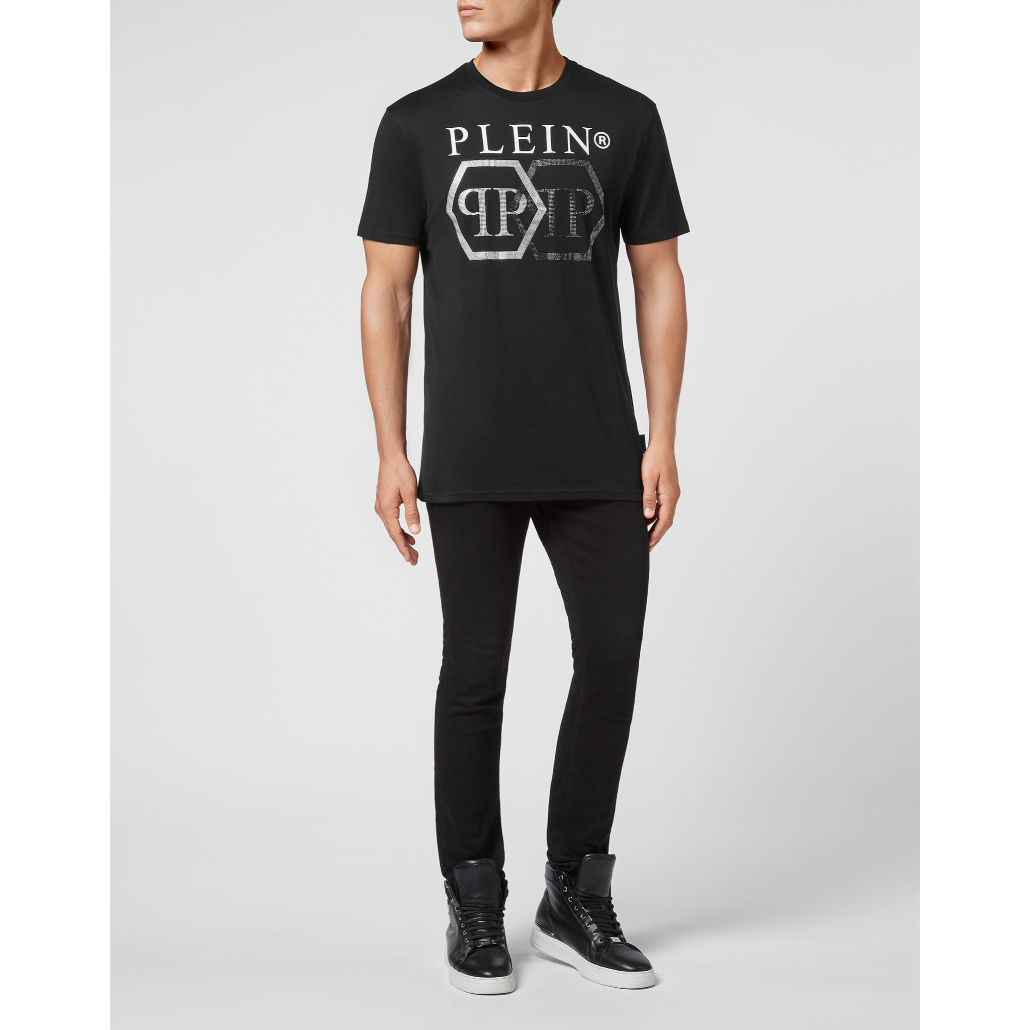 PHILIPP PLEIN T-Shirt Round Neck HEXAGON