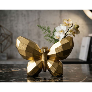 VASO BUTTERFLY GOLD CM 22,5X8X15