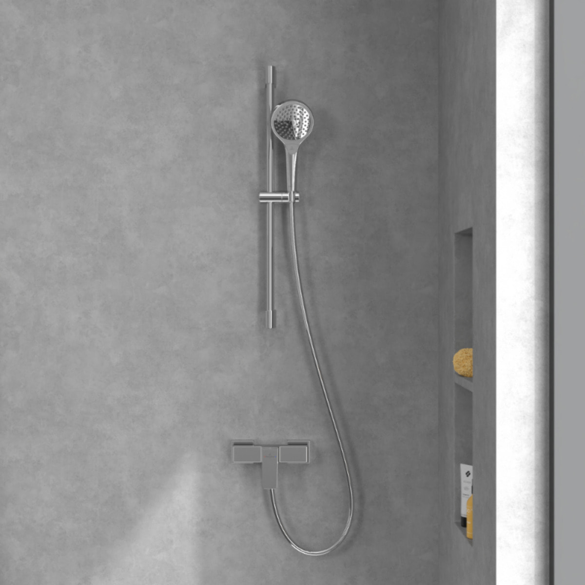 Mitigeur mécanique douche Architectura Square Chrome
