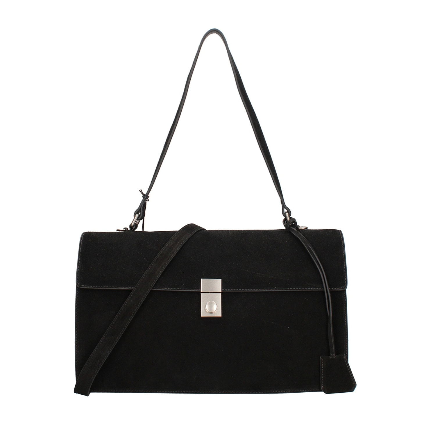 Borsa a spalla da donna Made in Italy - Lavinia Chic - Pelle Scamosciata - 34.5 x 21.0 x 10.0 cm