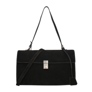 Borsa a spalla da donna Made in Italy - Lavinia Chic - Pelle Scamosciata - 34.5 x 21.0 x 10.0 cm