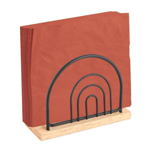 Porte serviettes de tables Design industriel Bois & Acier ELIE Noir mat MSV